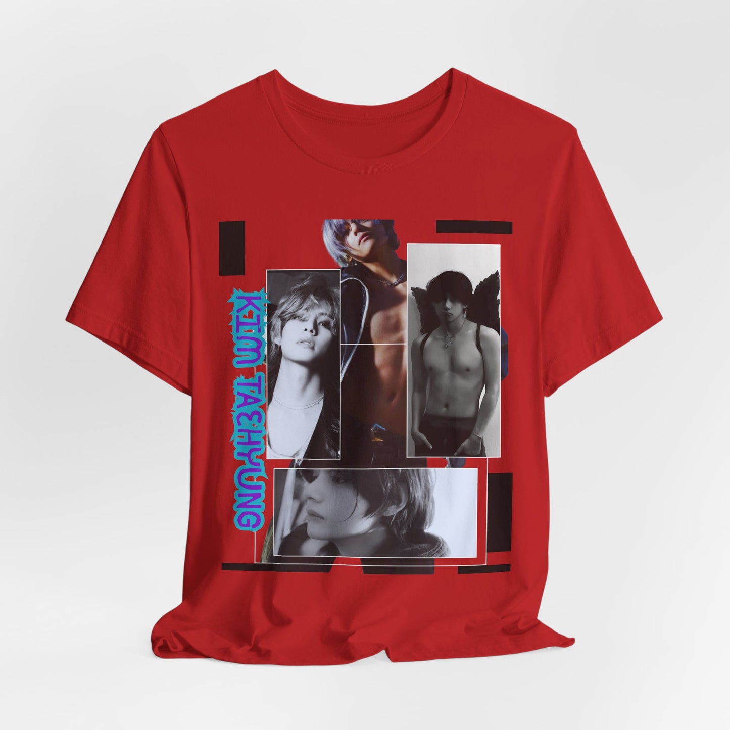 TAE Photo Collage Graphic Tee — Retro Black & White Portraits