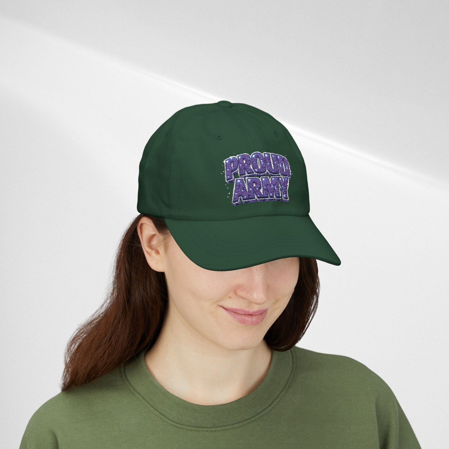 Dad Cap — "Proud Army" Embroidered Baseball Hat