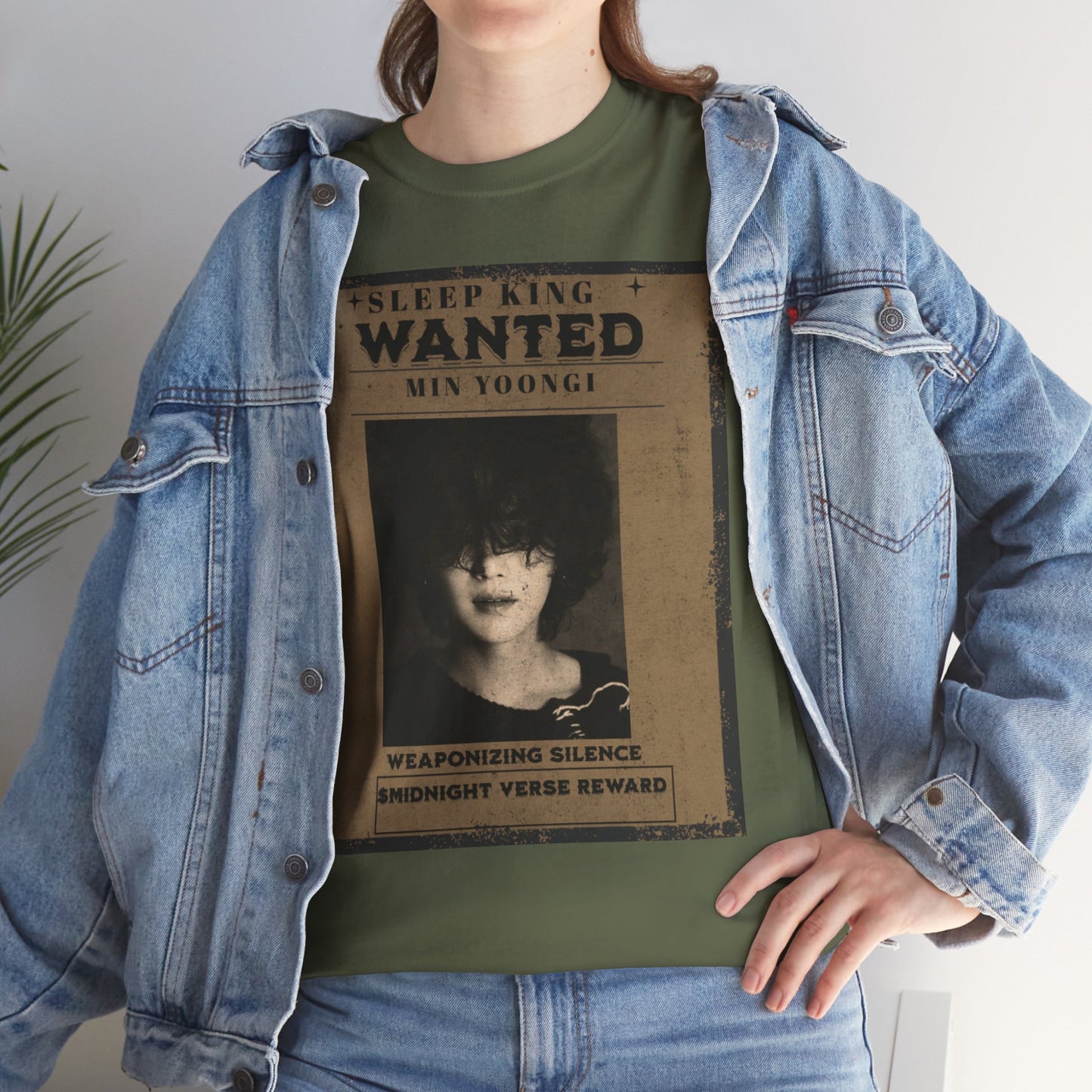 Suga Vintage “Sleeping Wanted” Retro Poster T-Shirt