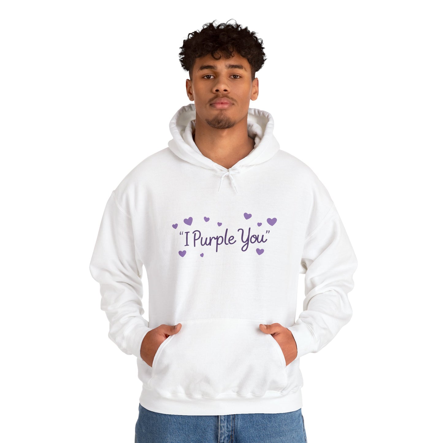 I Purple You Hoodie — Cute Purple Heart Love Pullover