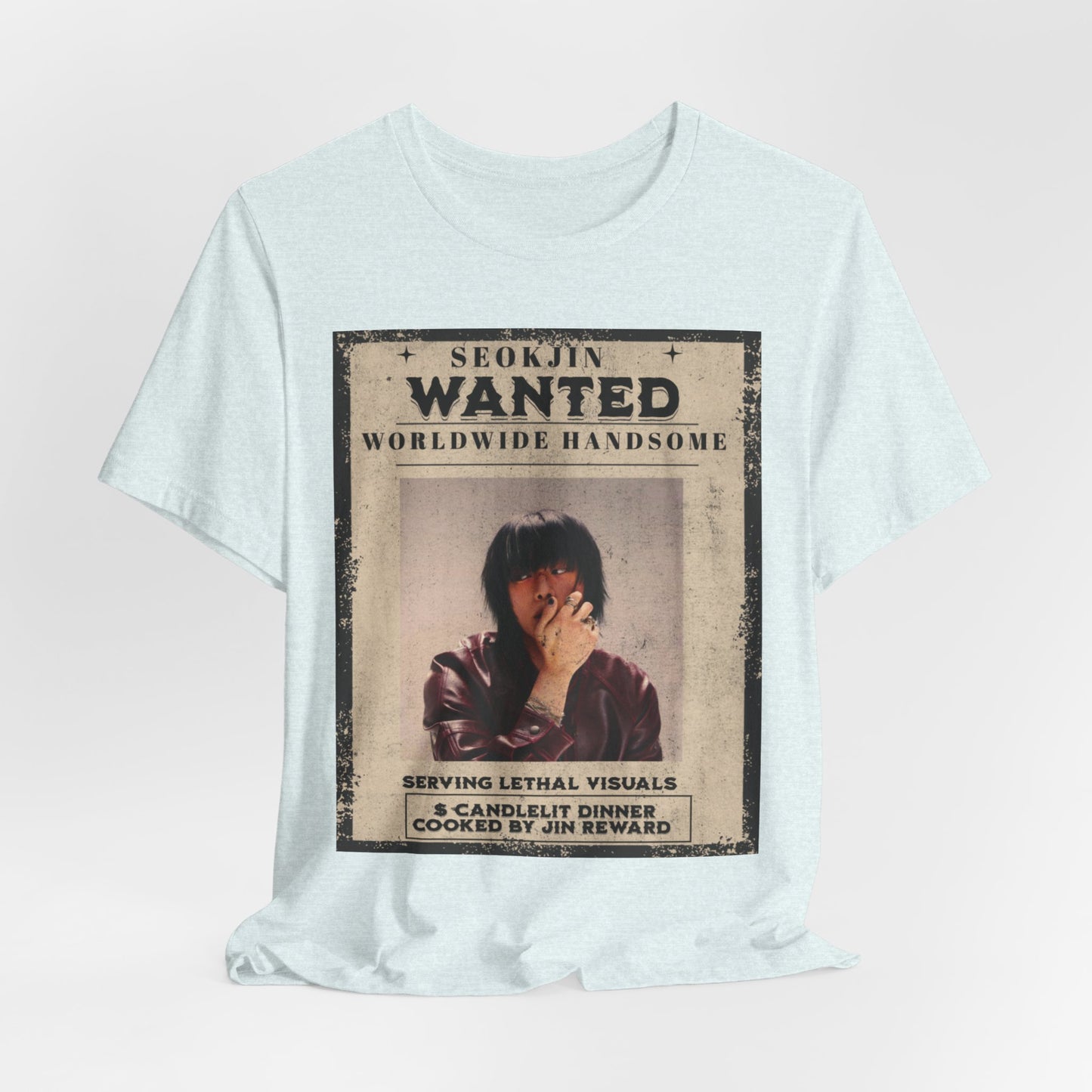 T-Shirt — 'Seokjin Wanted: Worldwide Handsome' Vintage Poster Tee