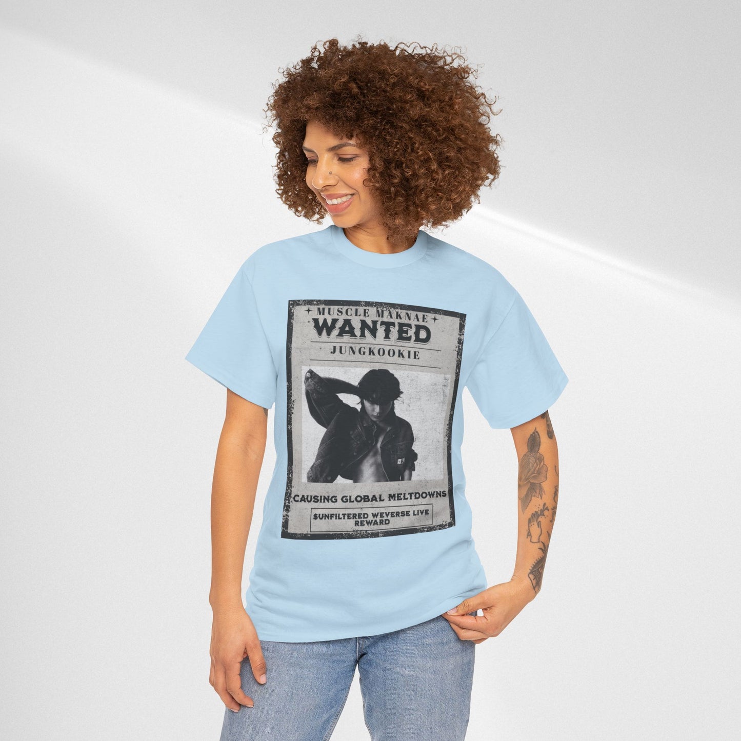 Wanted Poster T-Shirt — "Jungkookie" Vintage K-Pop Graphic Tee
