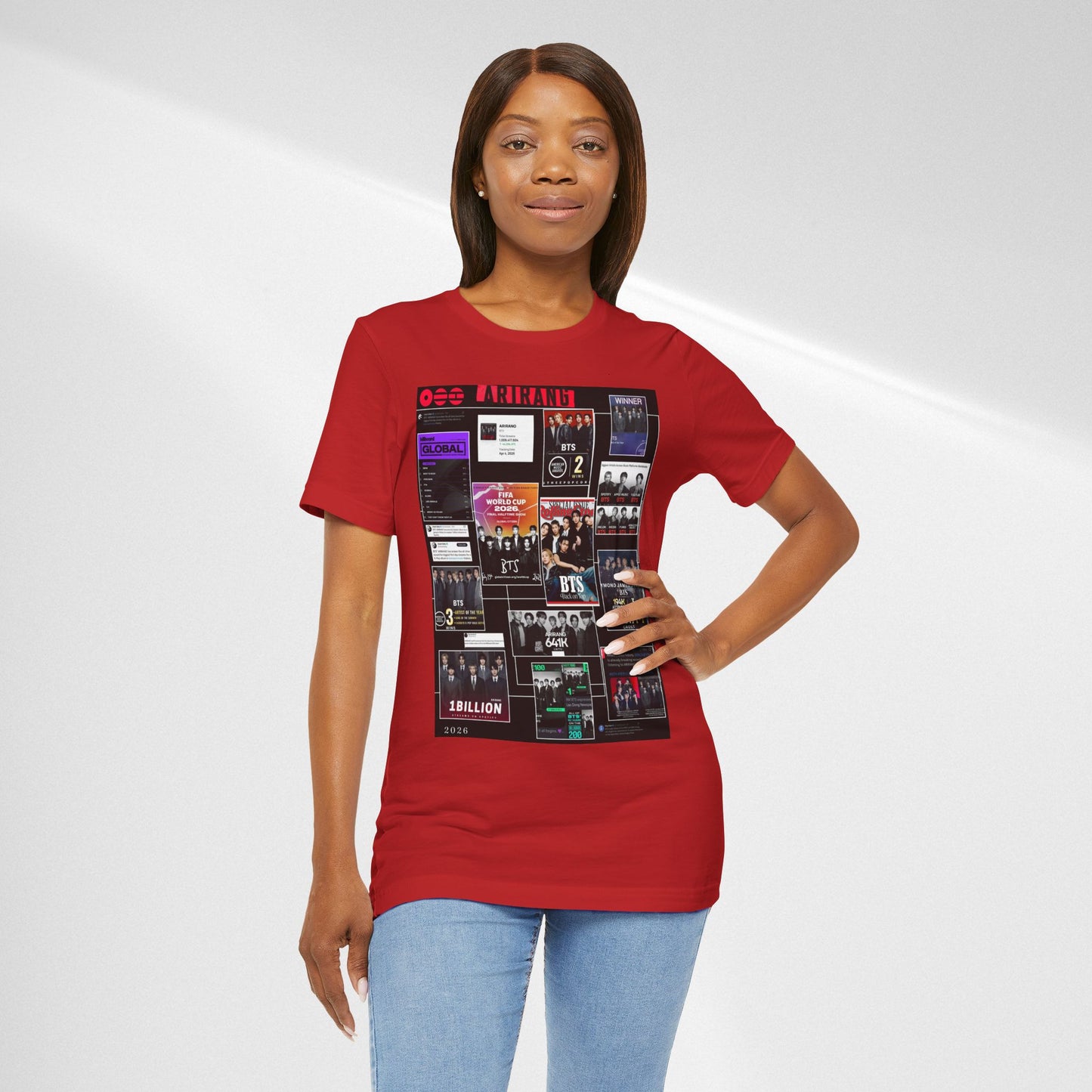 BTS  ARIRANG Collage Graphic Tee — K‑Pop Fan Tribute Shirt