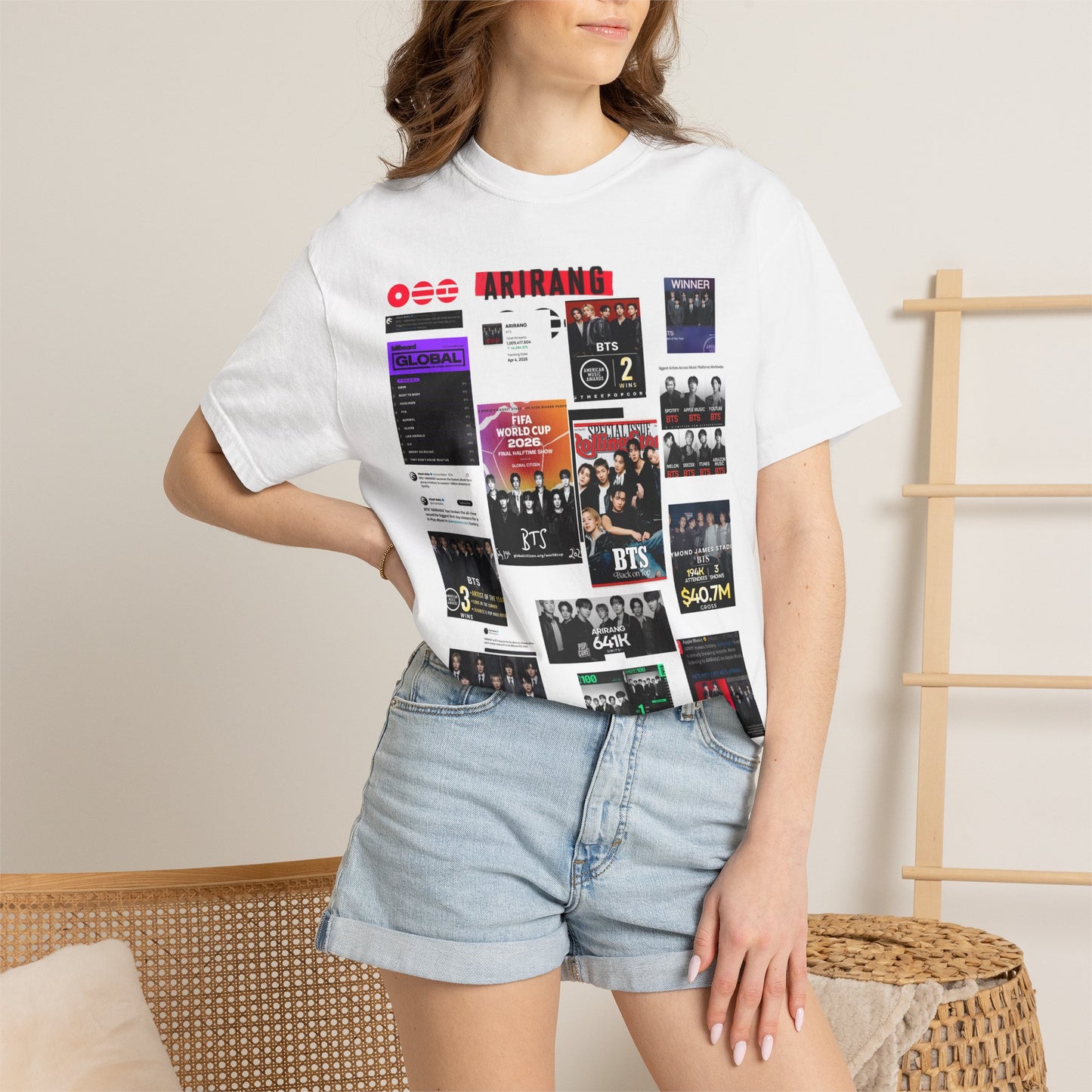 BTS  ARIRANG Collage Graphic T-Shirt — K-Pop Fan Tribute Tee