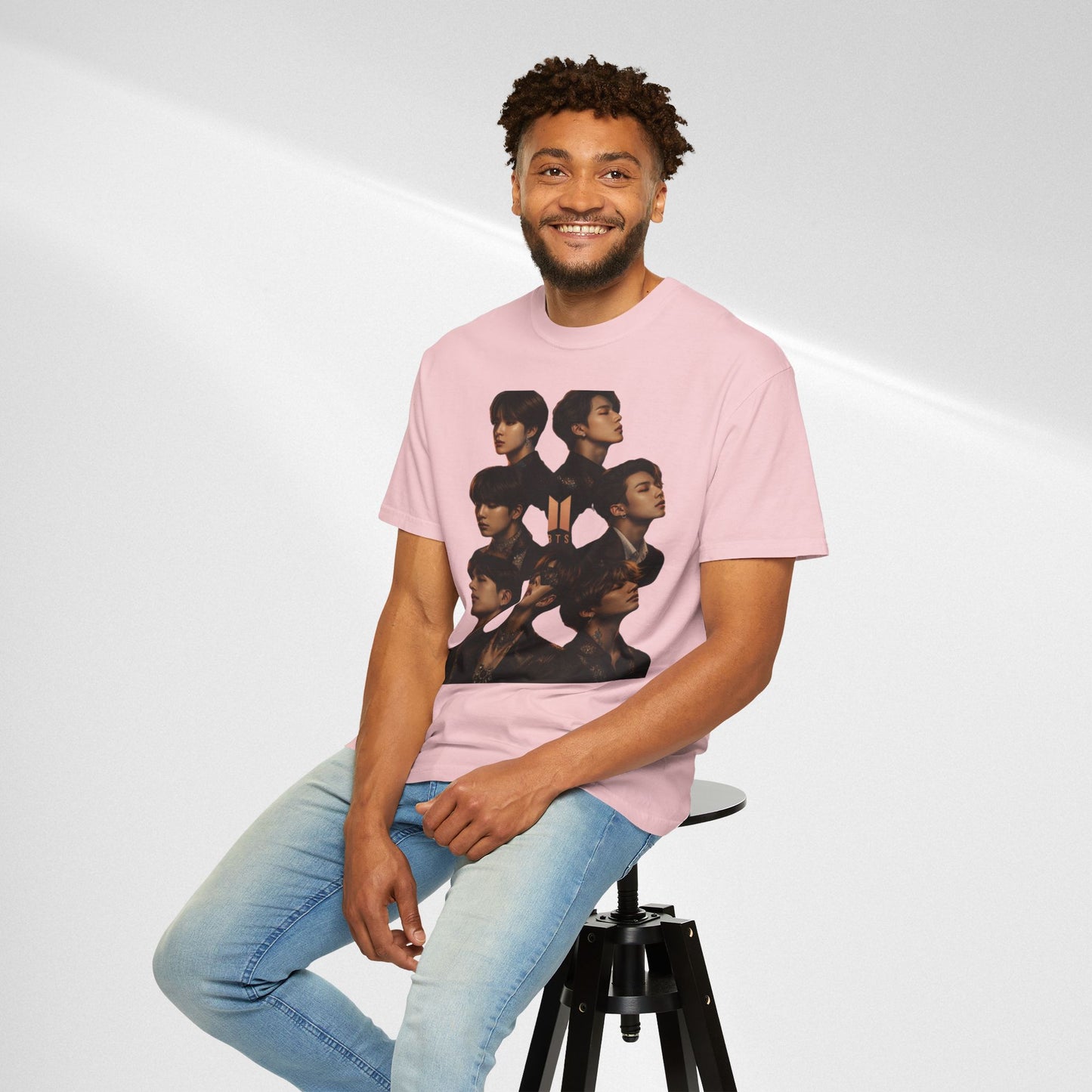 BTS Portrait Collage T-Shirt — Dark Mood Graphic Tee