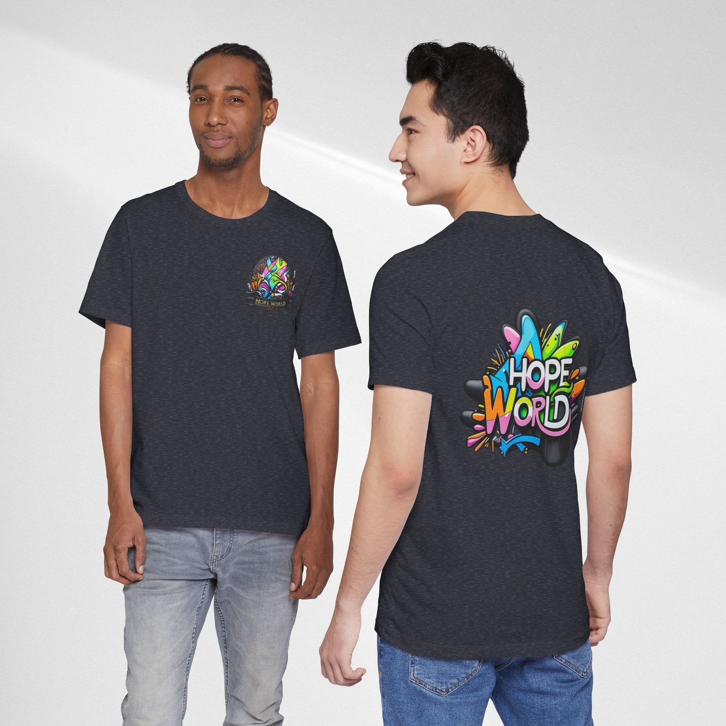 Hope World Graphic Tee — Colorful Graffiti BTS-Inspired Shirt
