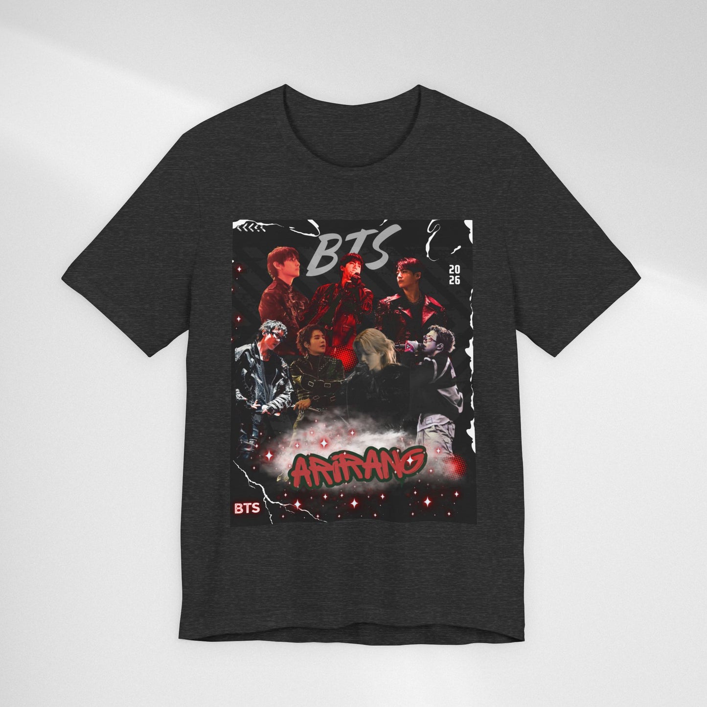 BTS ARIRANG Band Graphic Tee — 'BTS ARMY' Retro Concert Poster Shirt