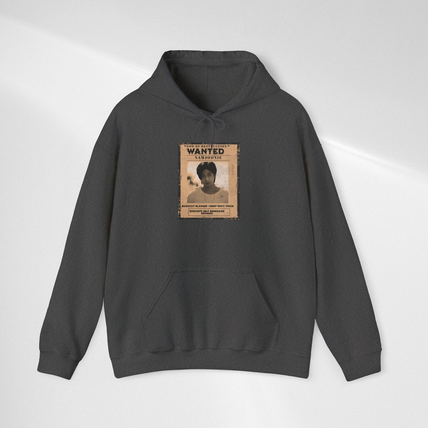 Hoodie - Vintage Namjoon 'WANTED' Poster Graphic Pullover