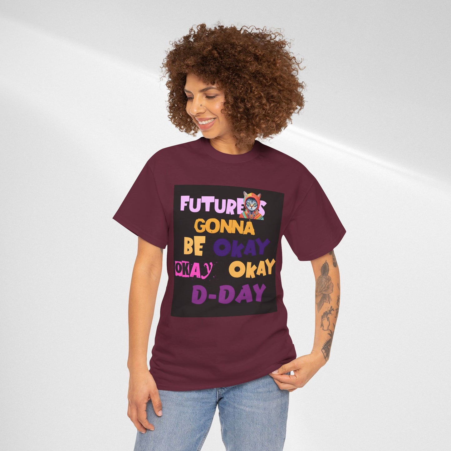 Future's Gonna Be Okay D-Day T-Shirt — Positive Retro Graphic Tee