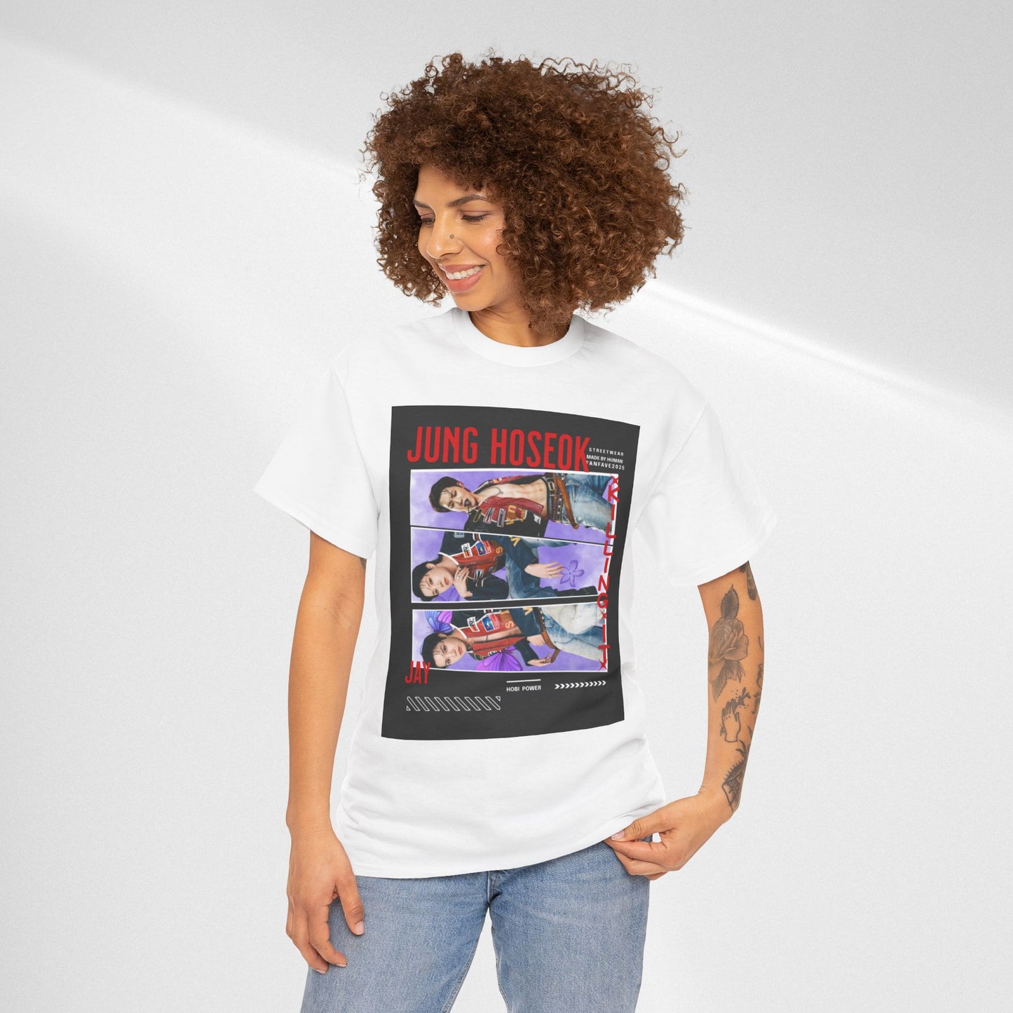 Jung Hoseok Photo Collage Tee — Retro K-Pop Fan Shirt