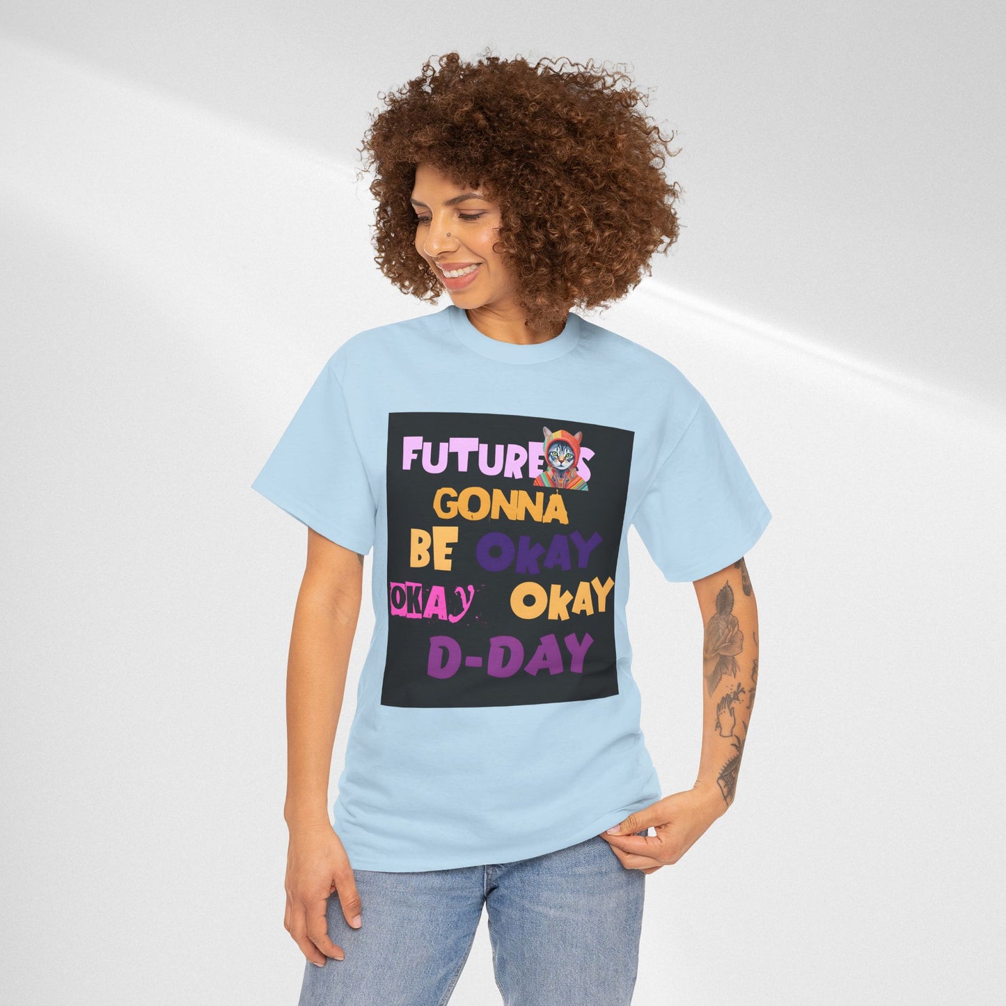 Future's Gonna Be Okay D-Day T-Shirt — Positive Retro Graphic Tee