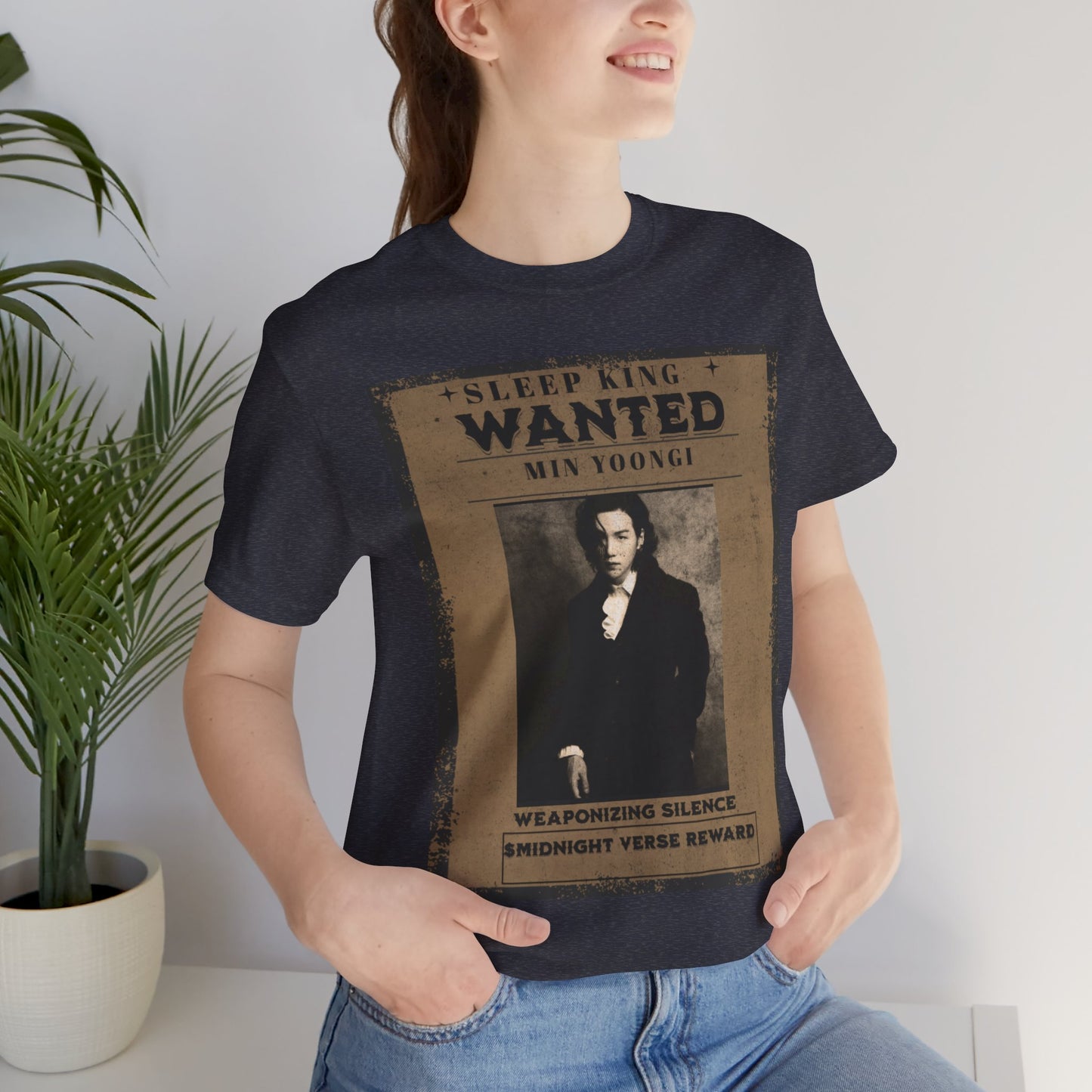 Sleep King Wanted Tee — Vintage 'Min Yoongi' Poster Shirt