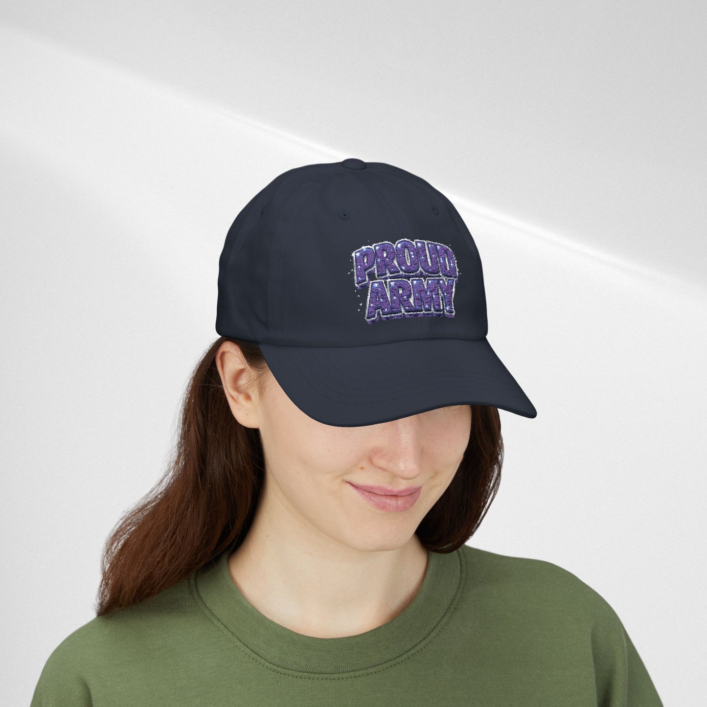 Dad Cap — "Proud Army" Embroidered Baseball Hat