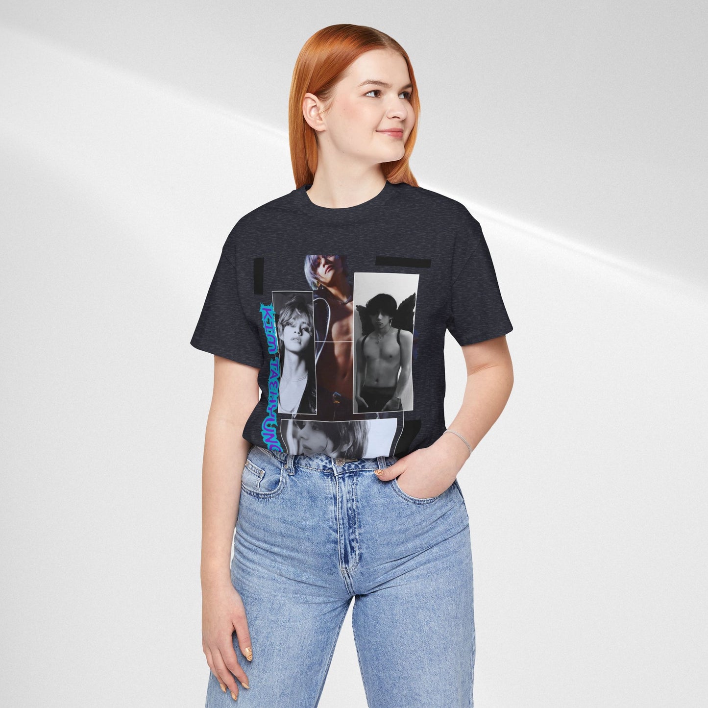 TAE Photo Collage Graphic Tee — Retro Black & White Portraits