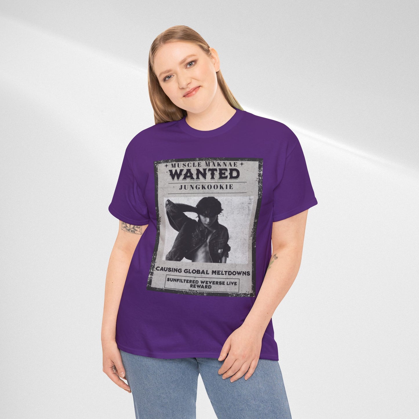 Wanted Poster T-Shirt — "Jungkookie" Vintage K-Pop Graphic Tee