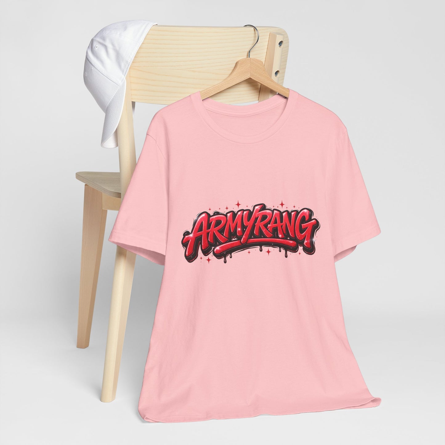 BTS T-Shirt — 'ARMYRANG' Red Graffiti Logo Tee