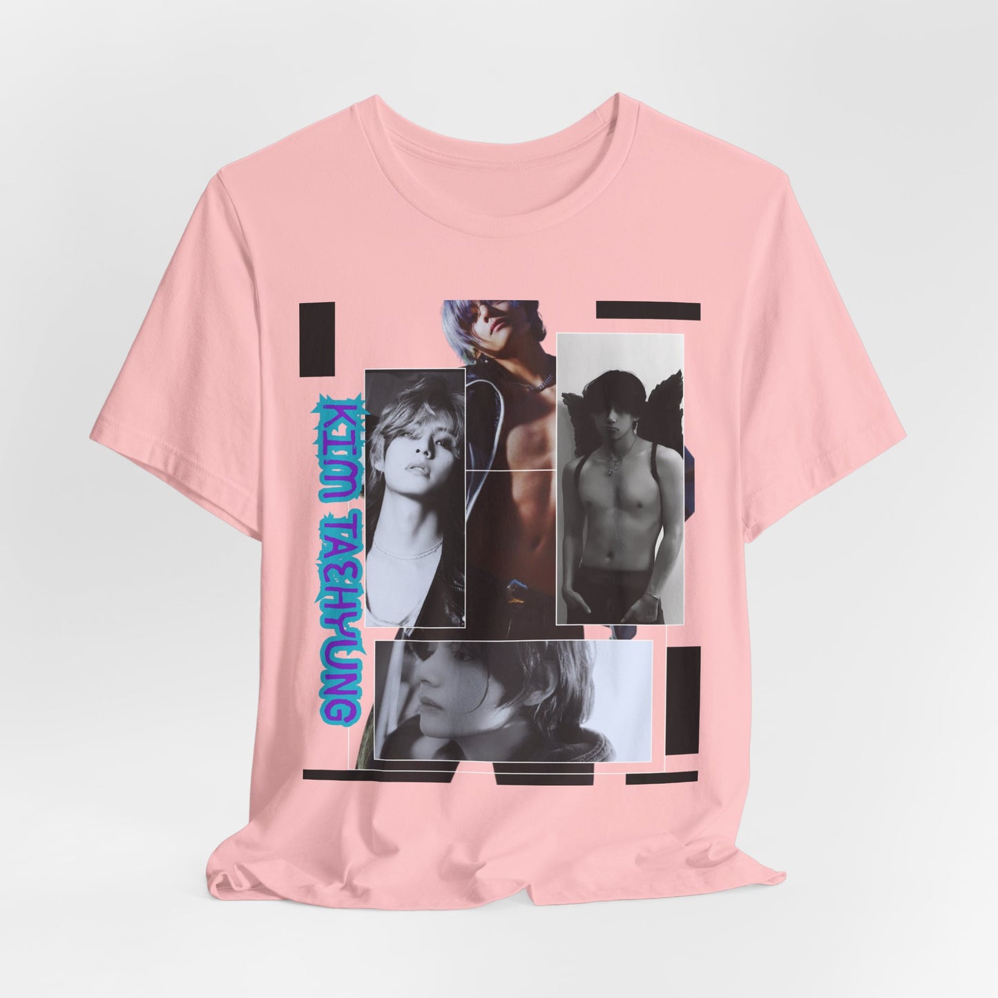TAE Photo Collage Graphic Tee — Retro Black & White Portraits