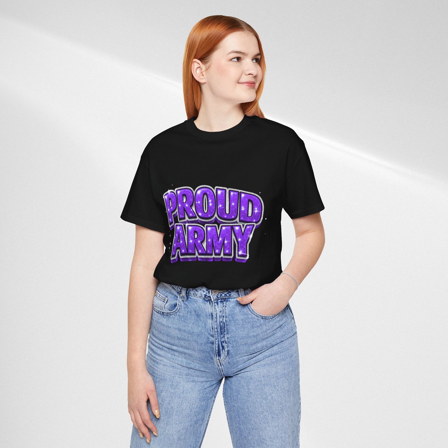 Proud Army T-Shirt — Bold Purple BTS Support Tee