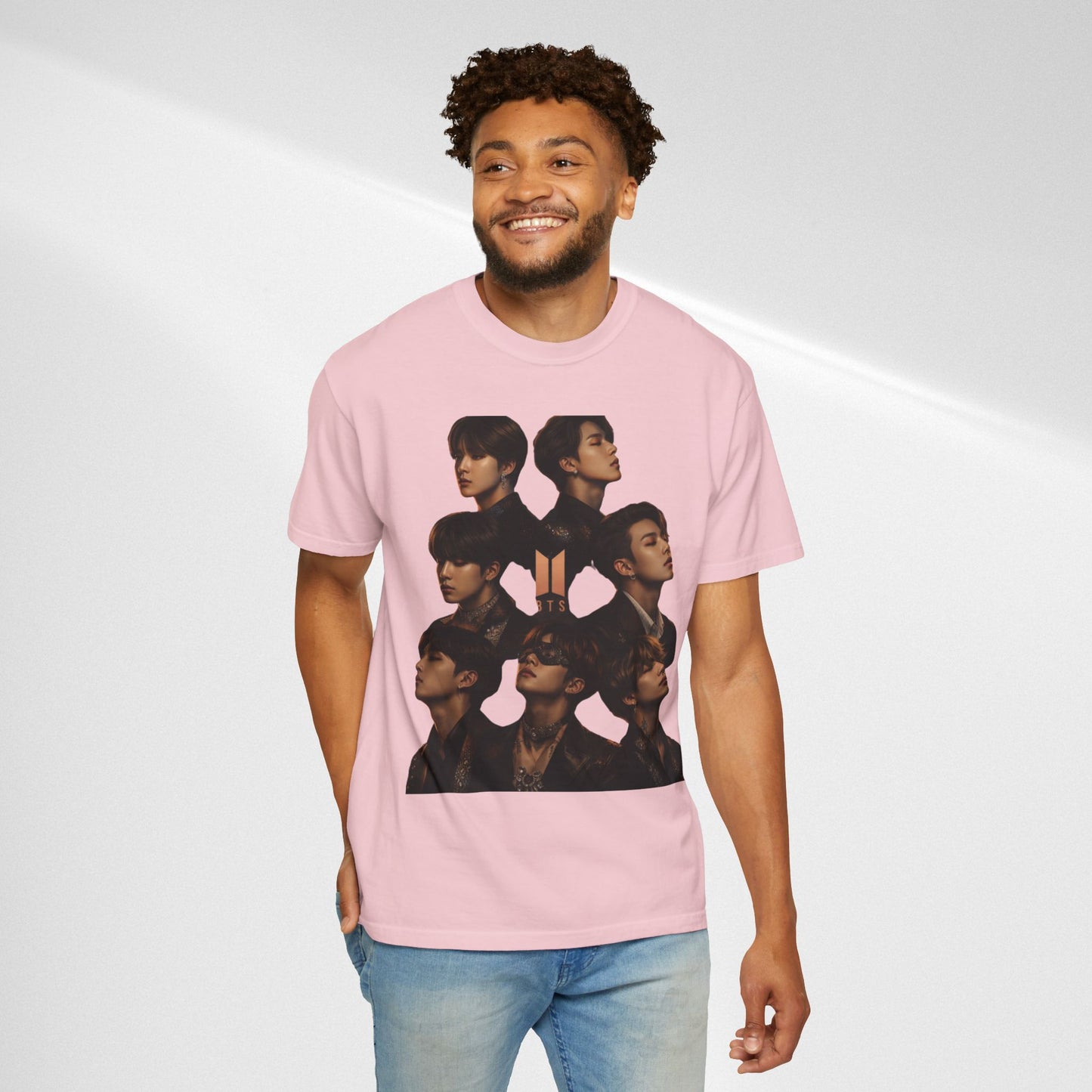 BTS Portrait Collage T-Shirt — Dark Mood Graphic Tee