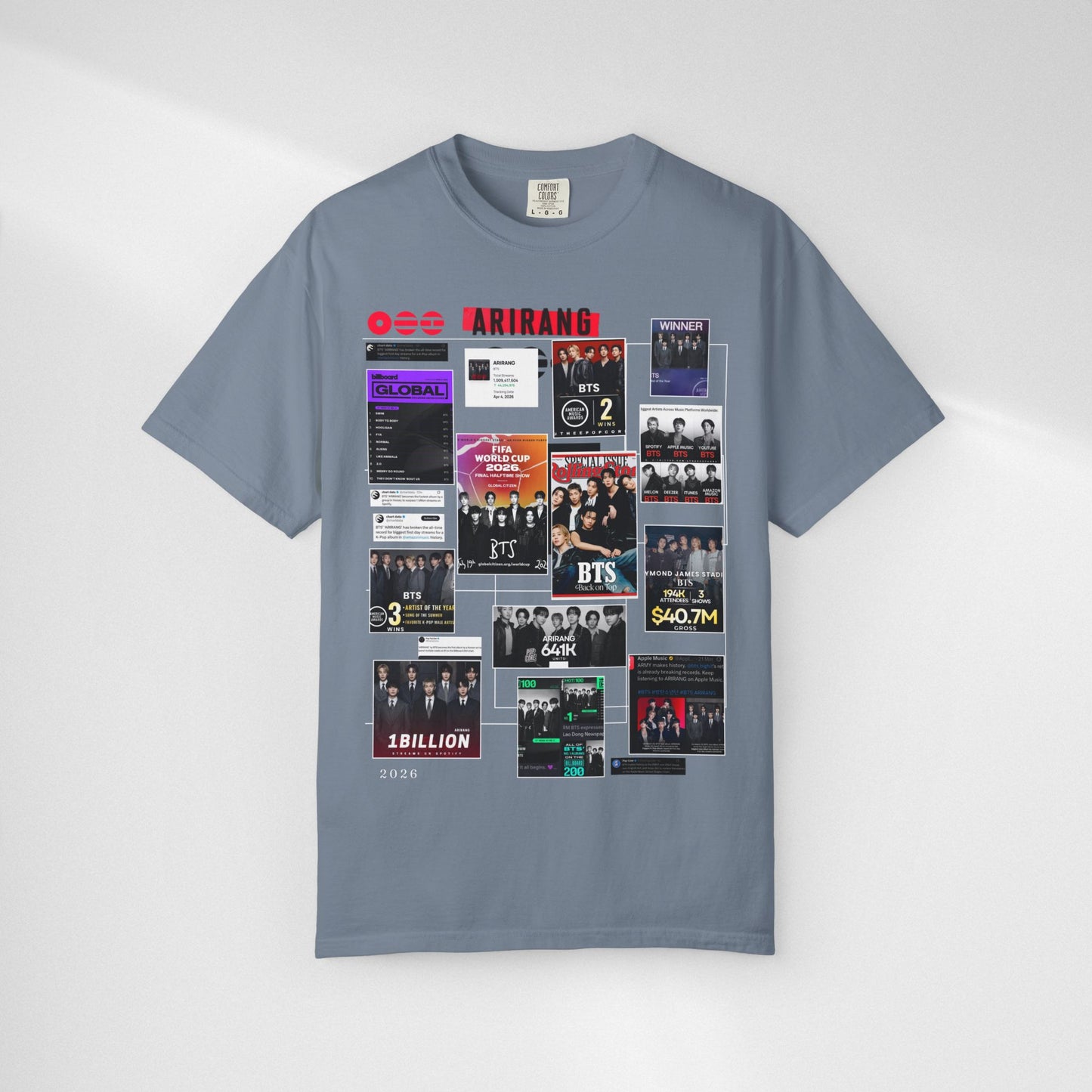 BTS  ARIRANG Collage Graphic T-Shirt — K-Pop Fan Tribute Tee