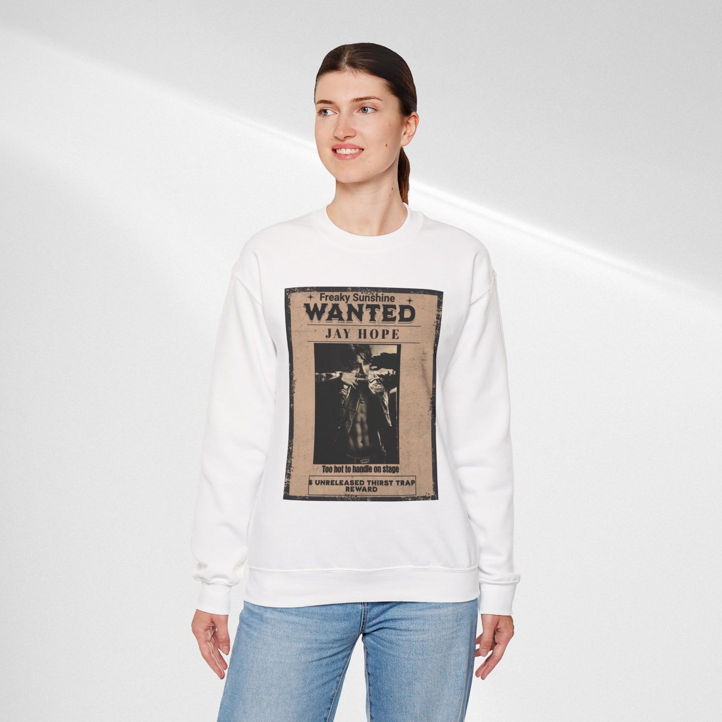 Wanted 'Jay Hope' Vintage Poster Sweatshirt – Retro Western Graphic Crewneck