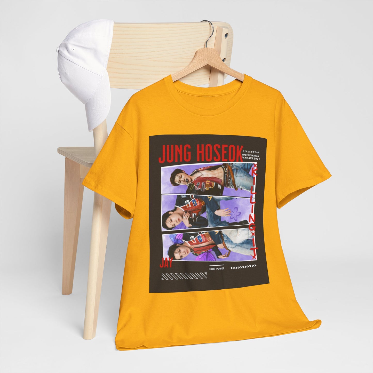 Jung Hoseok Photo Collage Tee — Retro K-Pop Fan Shirt