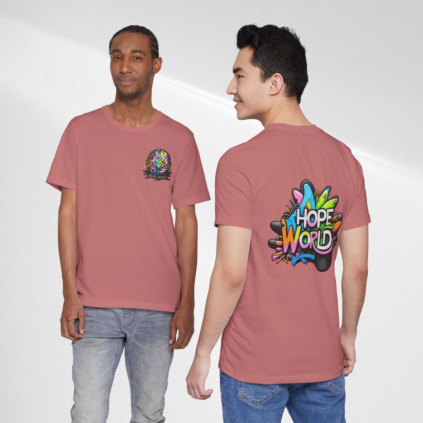 Hope World Graphic Tee — Colorful Graffiti BTS-Inspired Shirt