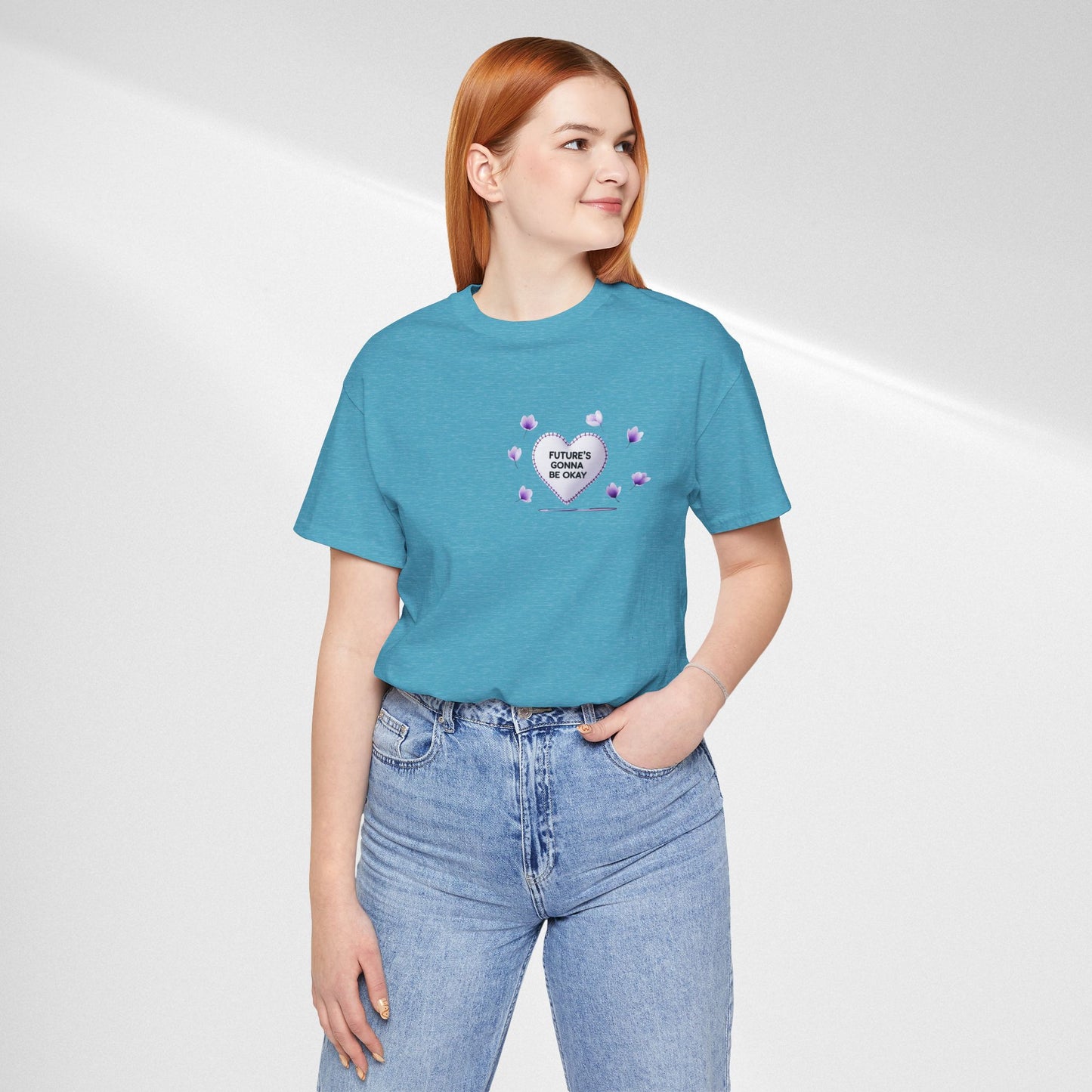 Future's Gonna Be Okay T-Shirt — Purple Heart Positive Graphic Tee