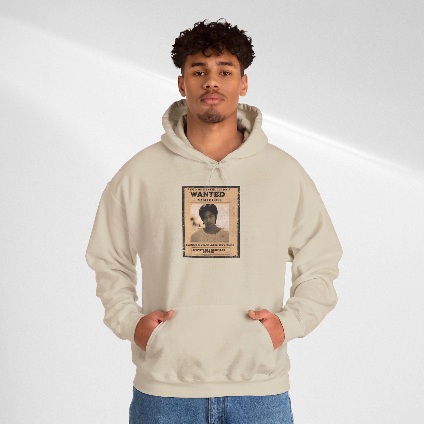 Hoodie - Vintage Namjoon 'WANTED' Poster Graphic Pullover