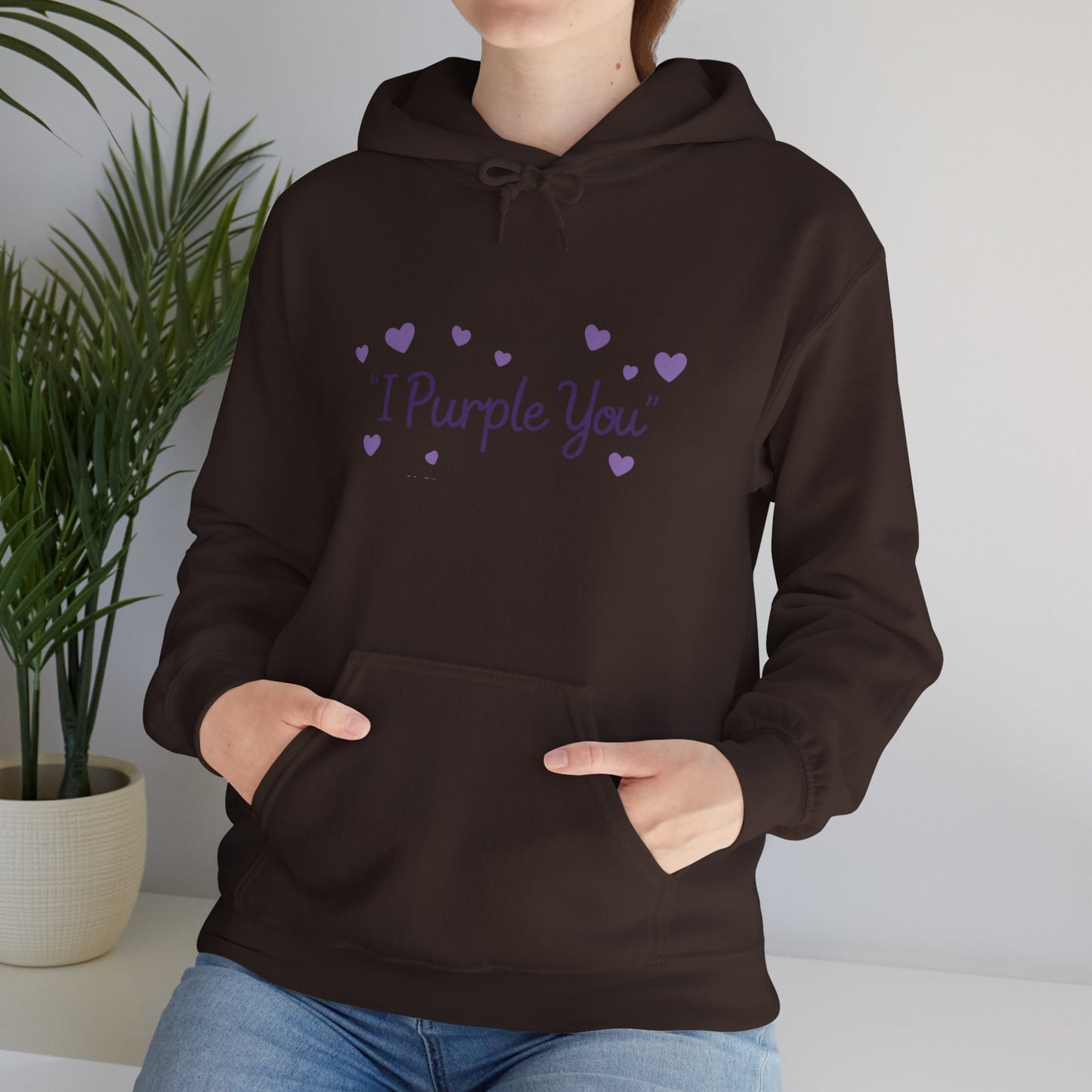 I Purple You Hoodie — Cute Purple Heart Love Pullover