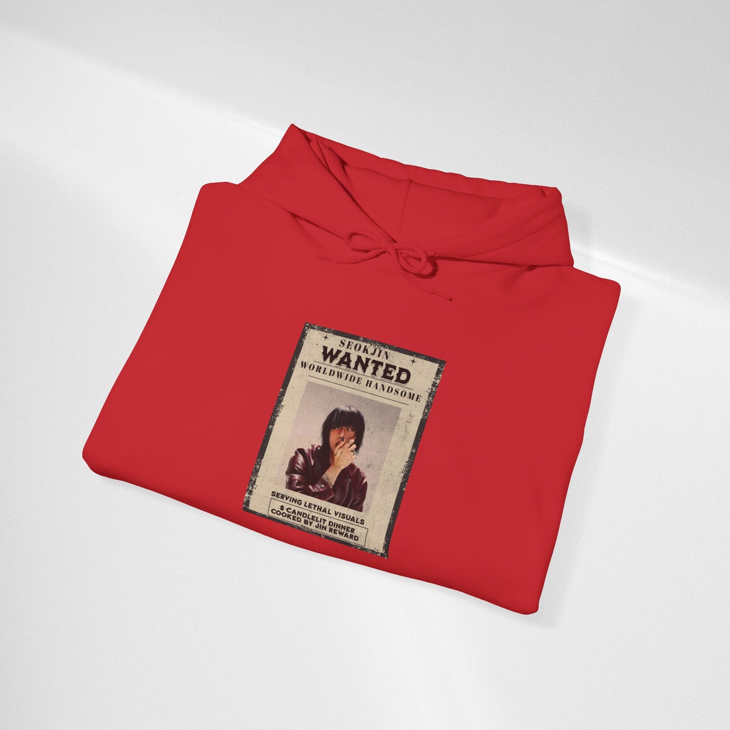 Jin Hoodie — "WANTED" Vintage Photo Poster Graphic Hoodie