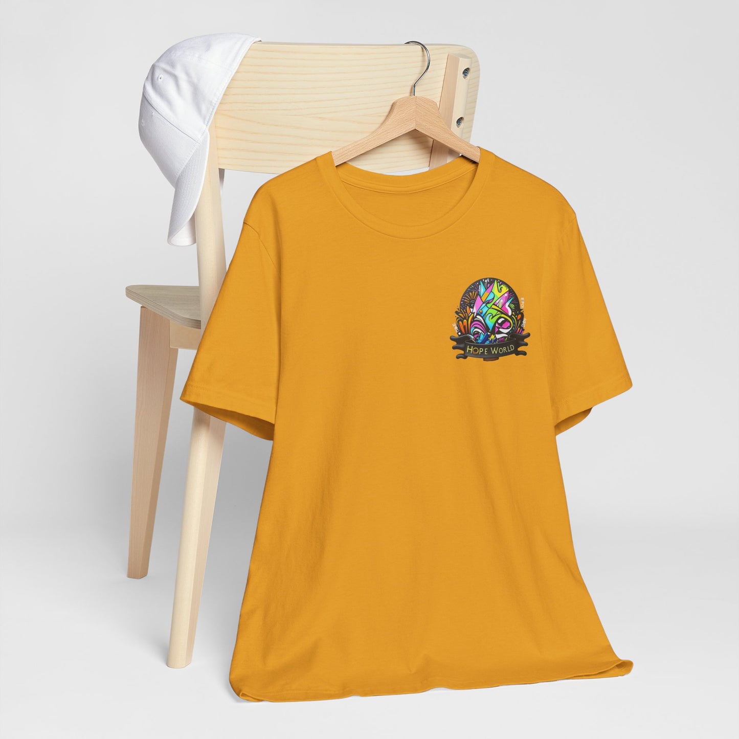 Hope World Graphic Tee — Colorful Graffiti BTS-Inspired Shirt