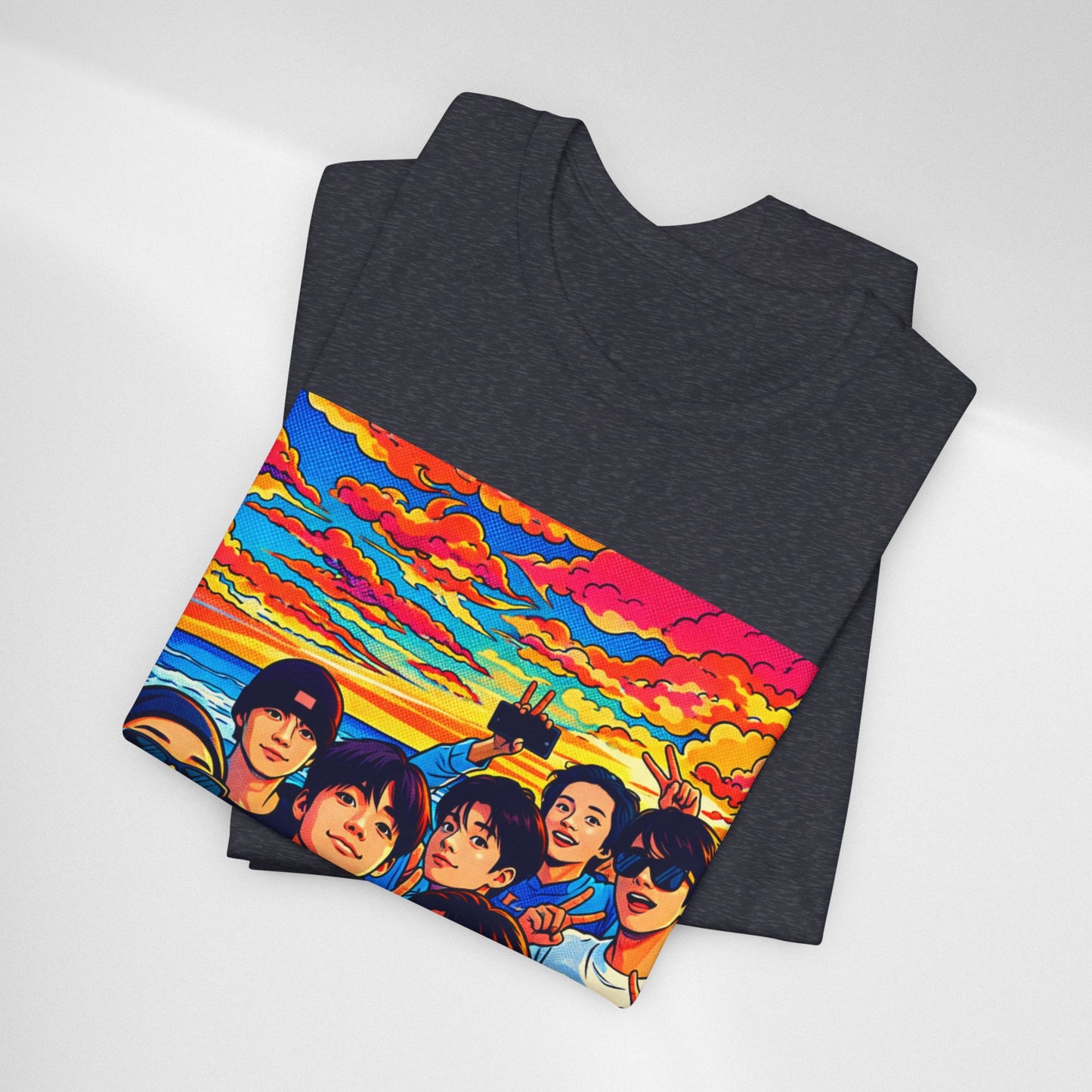 BTS Vibrant Sunset Group Portrait Tee