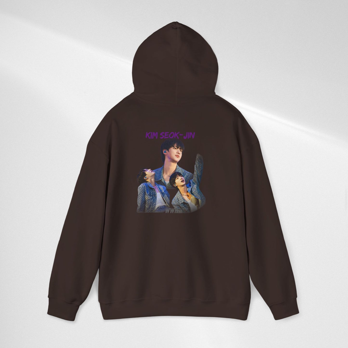 JIN Graphic Hoodie — Artistic Three-Image Portrait Design