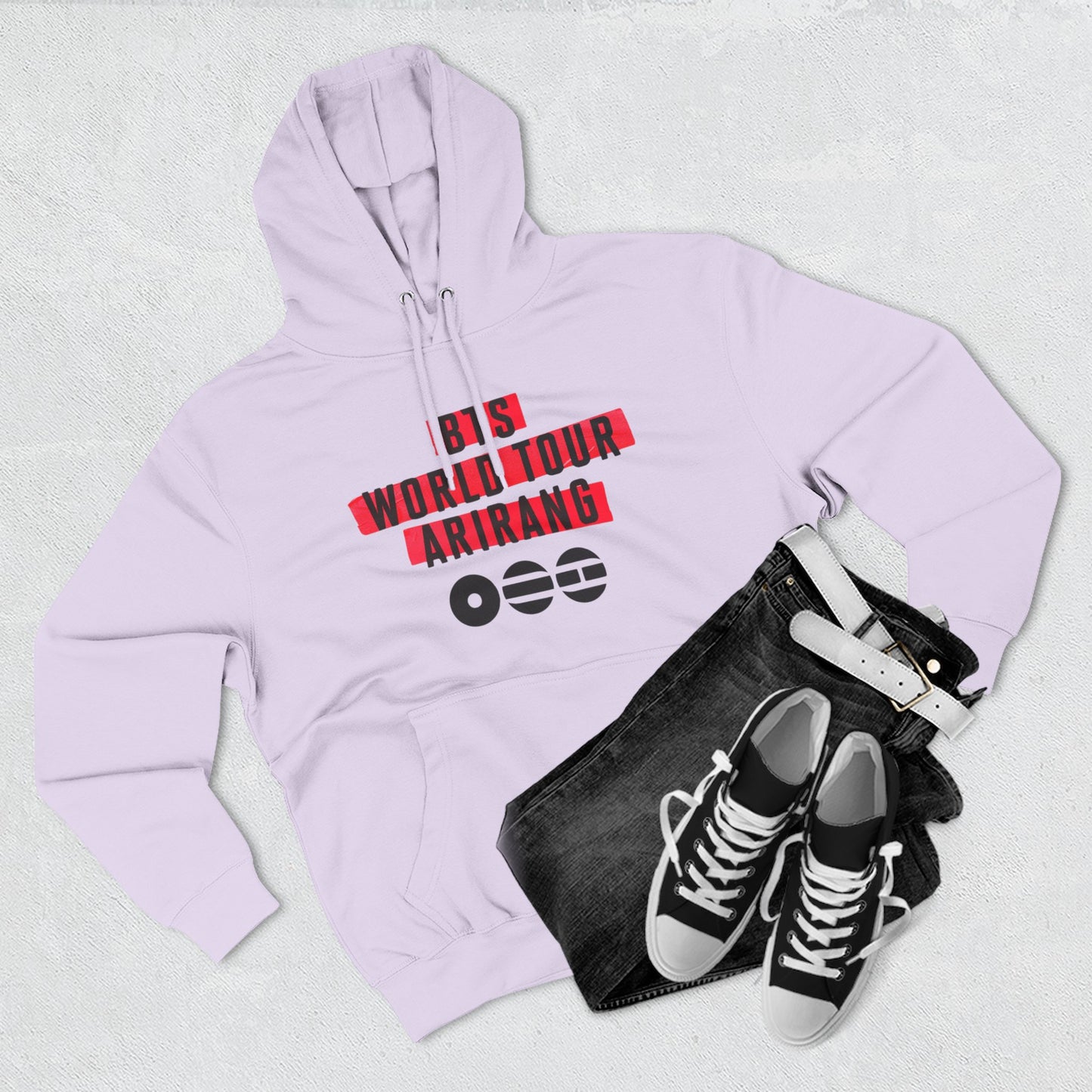 BTS World Tour Hoodie — 'Arirang' Fleece Pullover with Tour Dates