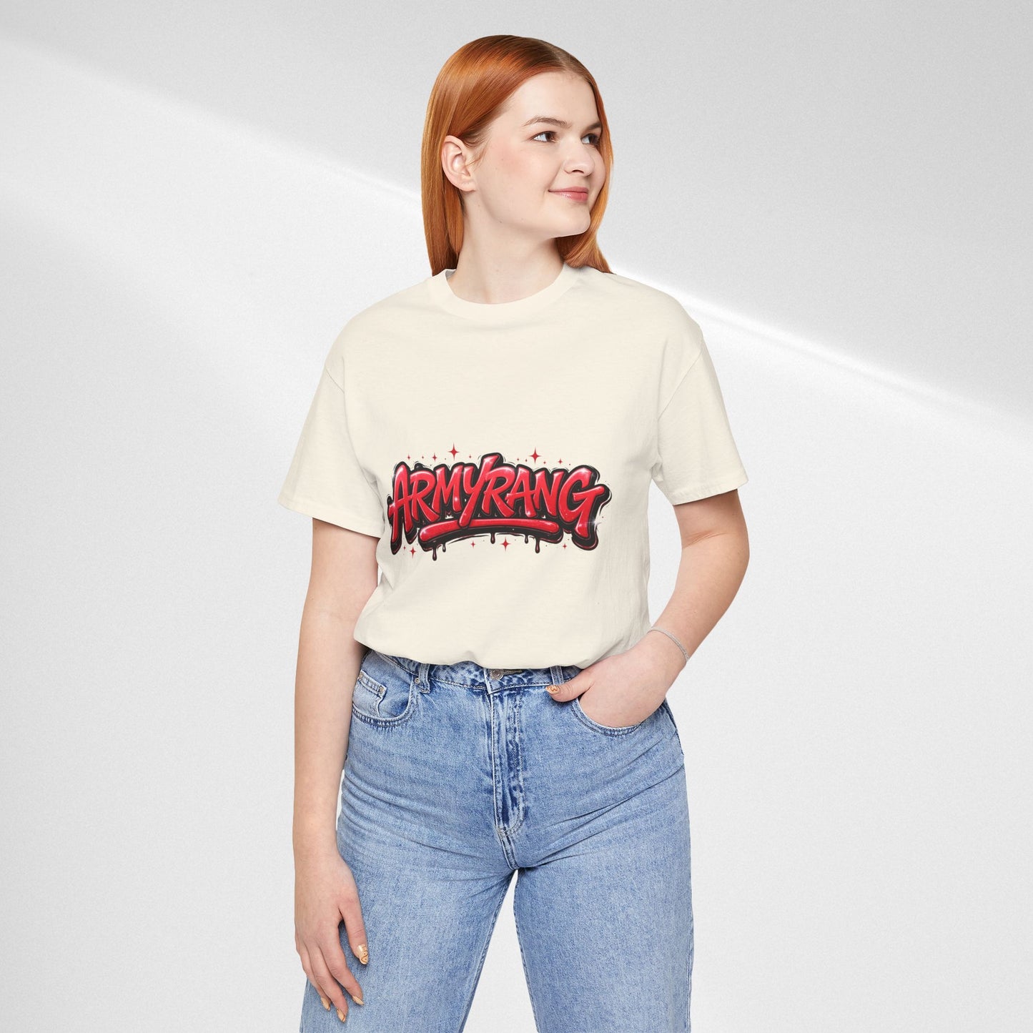BTS T-Shirt — 'ARMYRANG' Red Graffiti Logo Tee