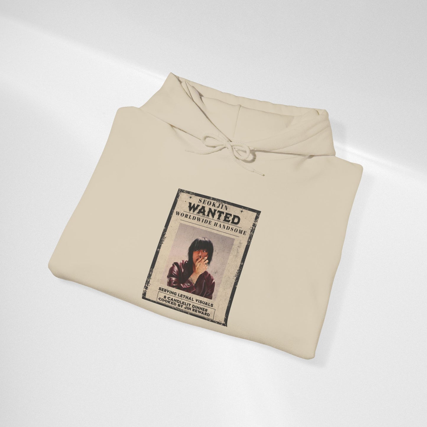 Jin Hoodie — "WANTED" Vintage Photo Poster Graphic Hoodie