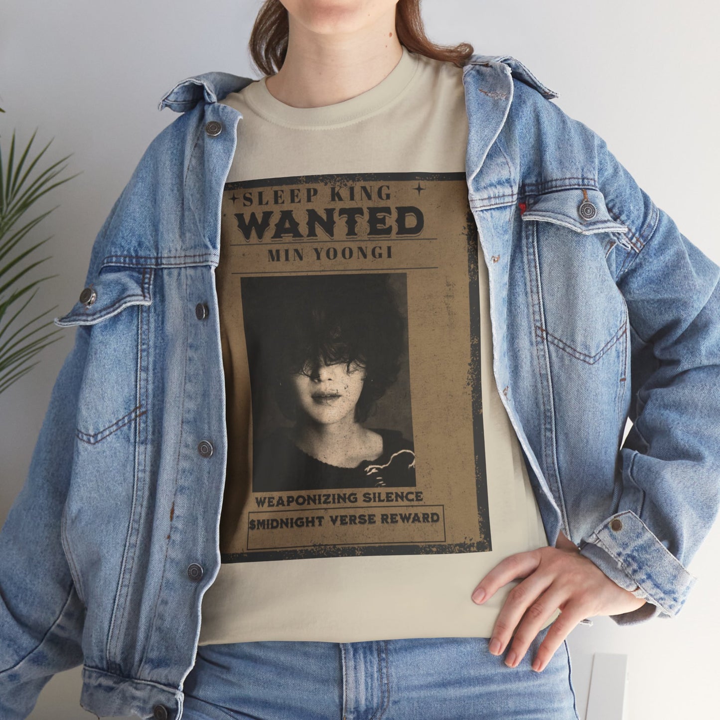 Suga Vintage “Sleeping Wanted” Retro Poster T-Shirt