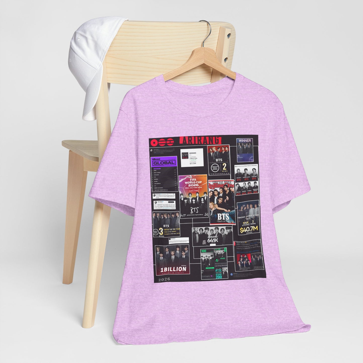 BTS  ARIRANG Collage Graphic Tee — K‑Pop Fan Tribute Shirt
