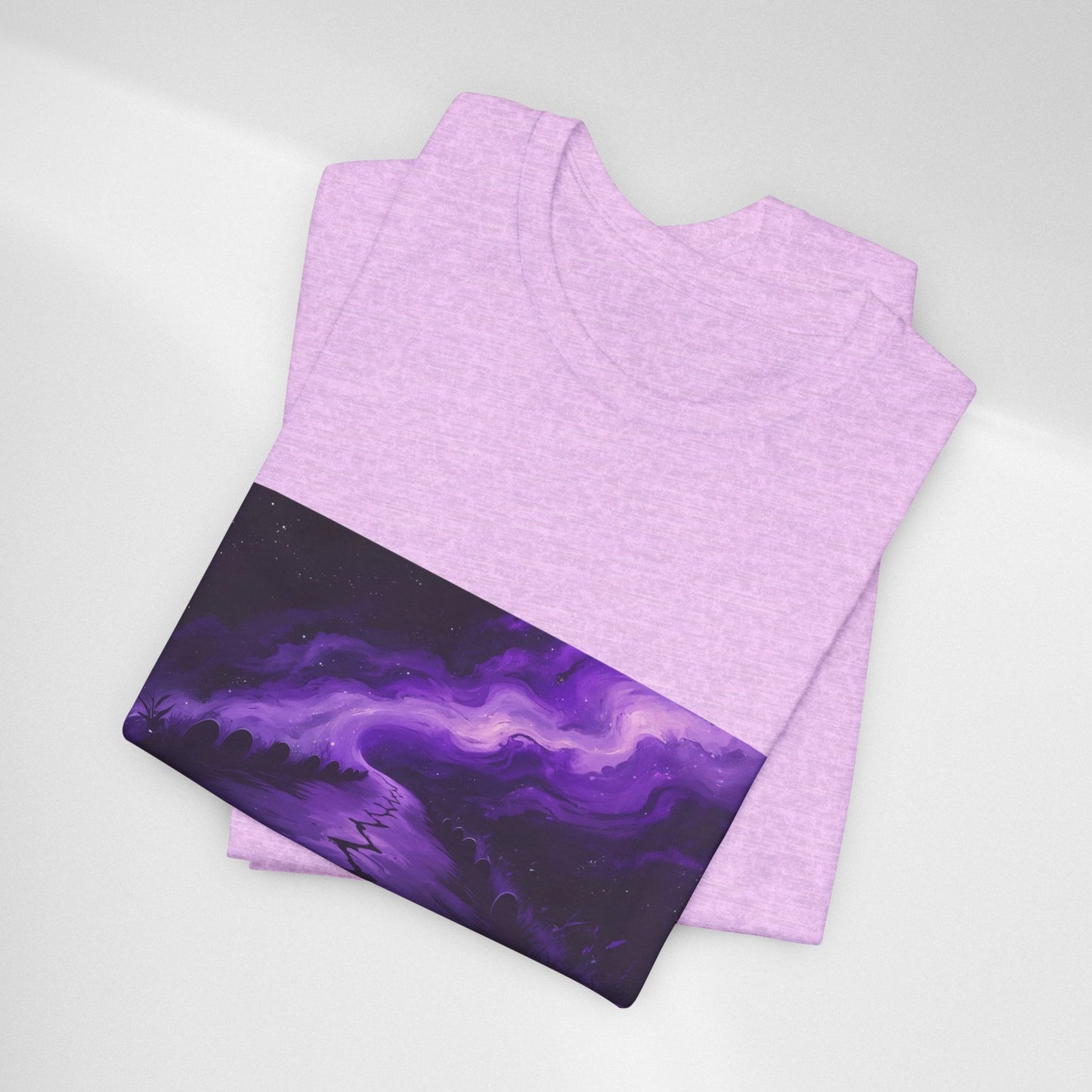 You Never Walk Alone Tee — Purple Night Stairway Graphic T‑Shirt