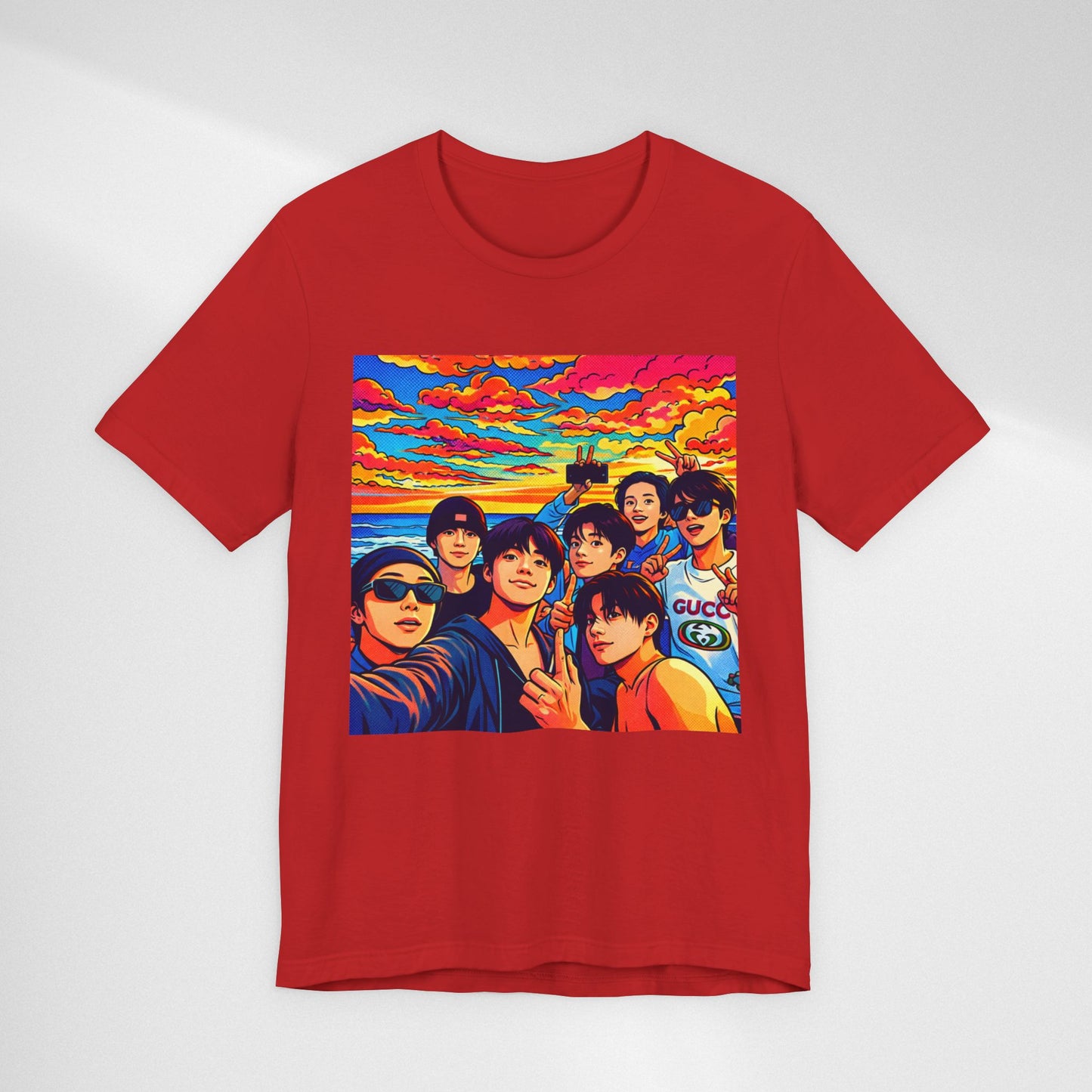BTS Vibrant Sunset Group Portrait Tee
