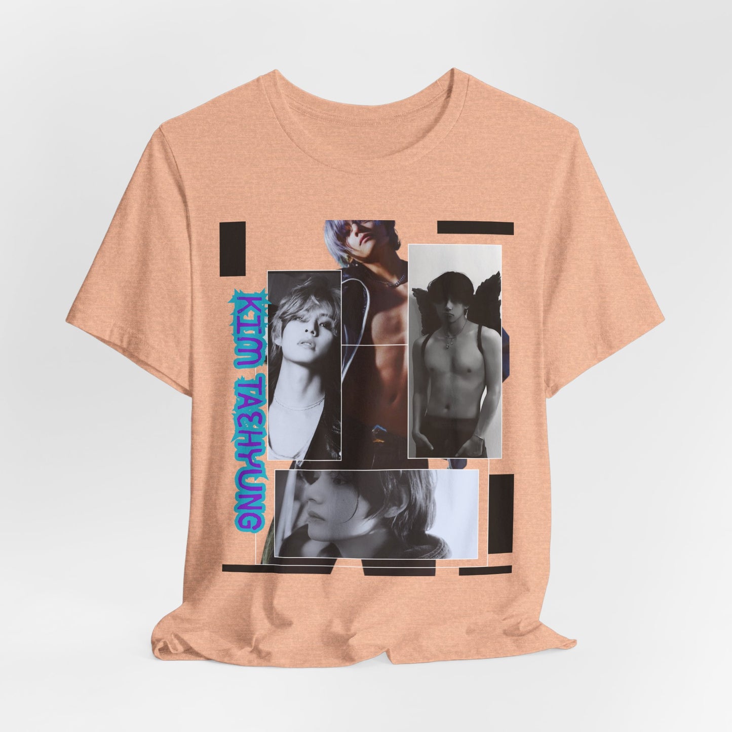 TAE Photo Collage Graphic Tee — Retro Black & White Portraits