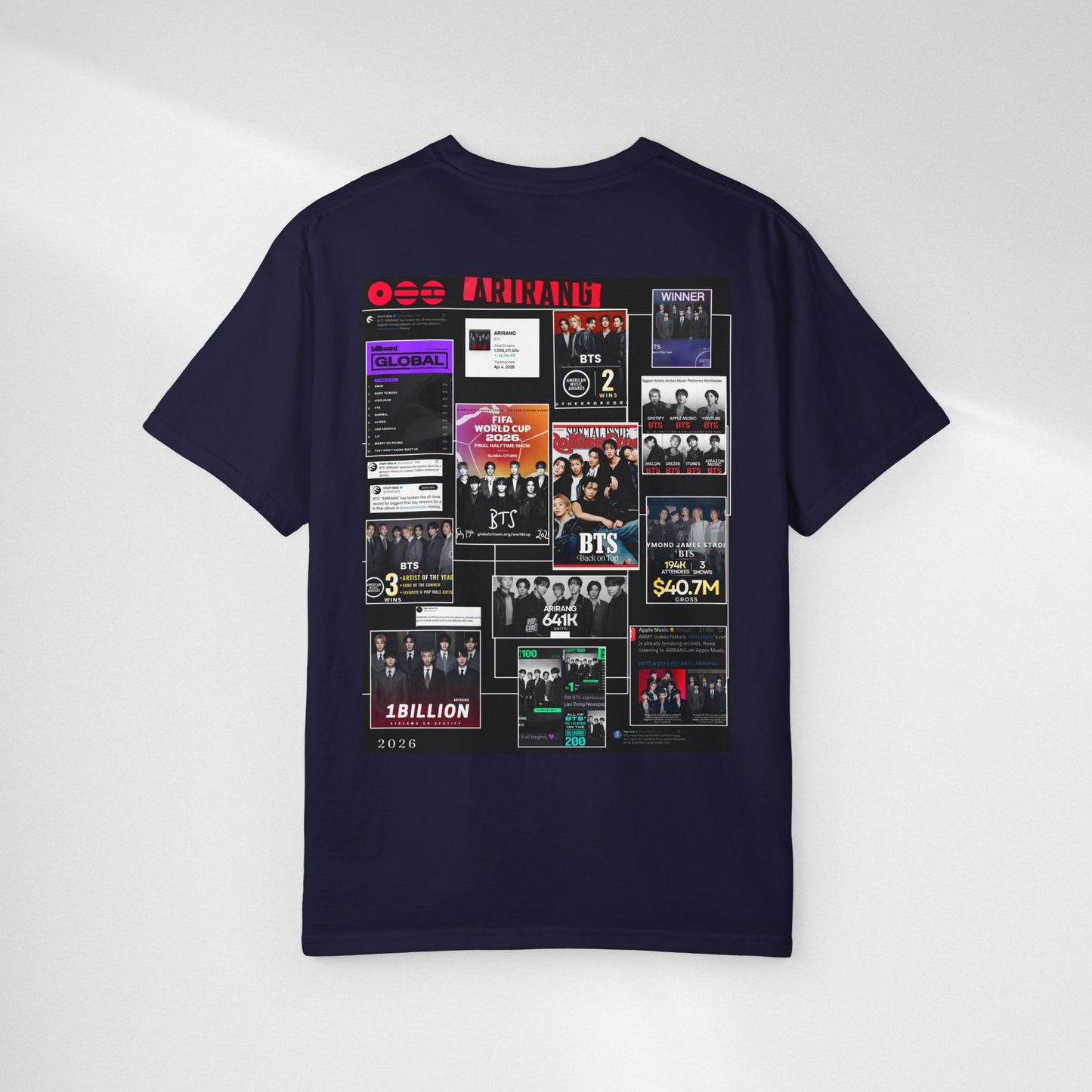 BTS  ARIRANG Collage Graphic T-Shirt — K-Pop Fan Tribute Tee