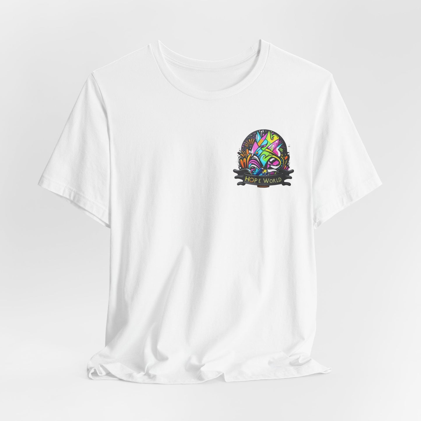 Hope World Graphic Tee — Colorful Graffiti BTS-Inspired Shirt
