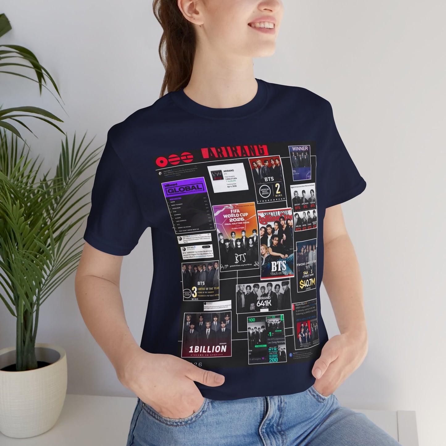 BTS  ARIRANG Collage Graphic Tee — K‑Pop Fan Tribute Shirt
