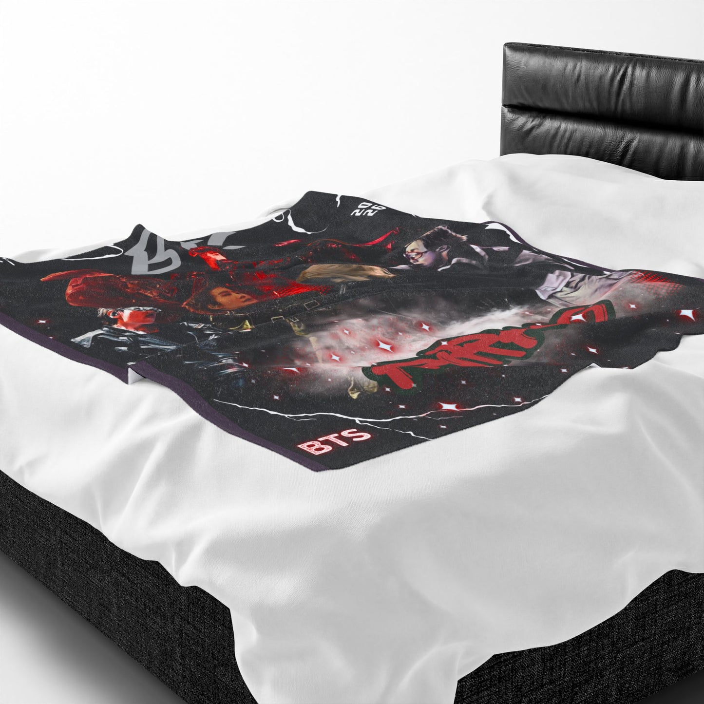 Velveteen Plush Blanket — BTS 'Arirang' Collage Fan Throw
