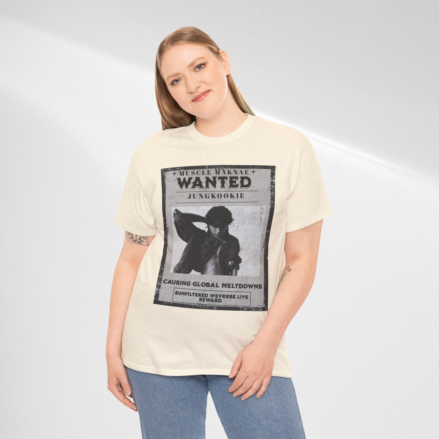 Wanted Poster T-Shirt — "Jungkookie" Vintage K-Pop Graphic Tee