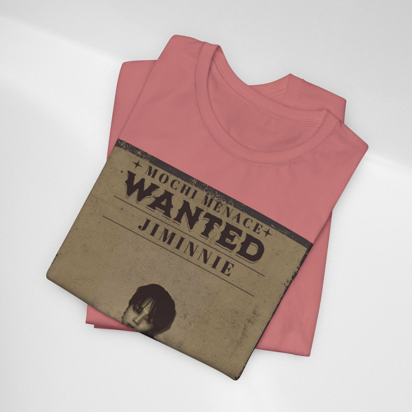 JIMIN Wanted Poster Graphic Tee — 'Mischief Menace' Vintage Style