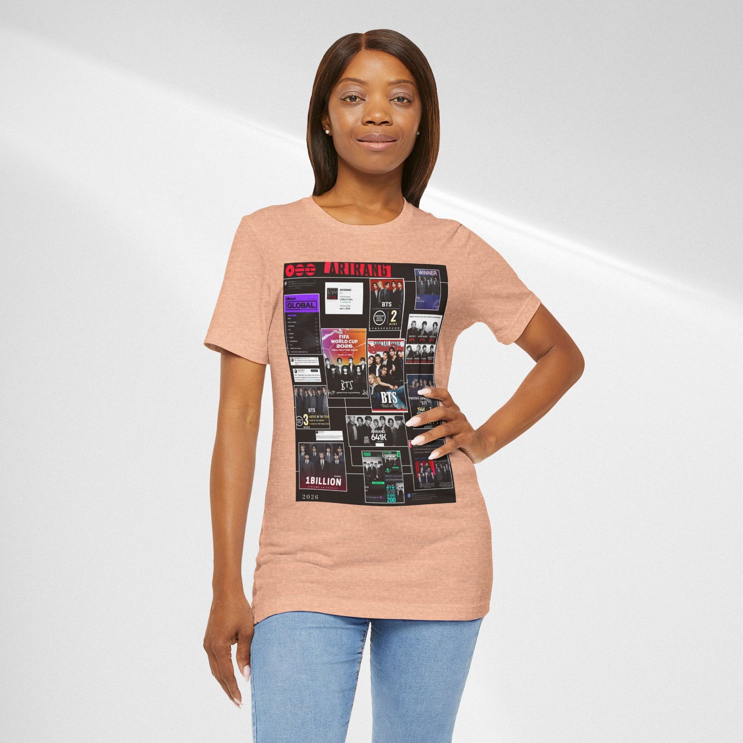 BTS  ARIRANG Collage Graphic Tee — K‑Pop Fan Tribute Shirt