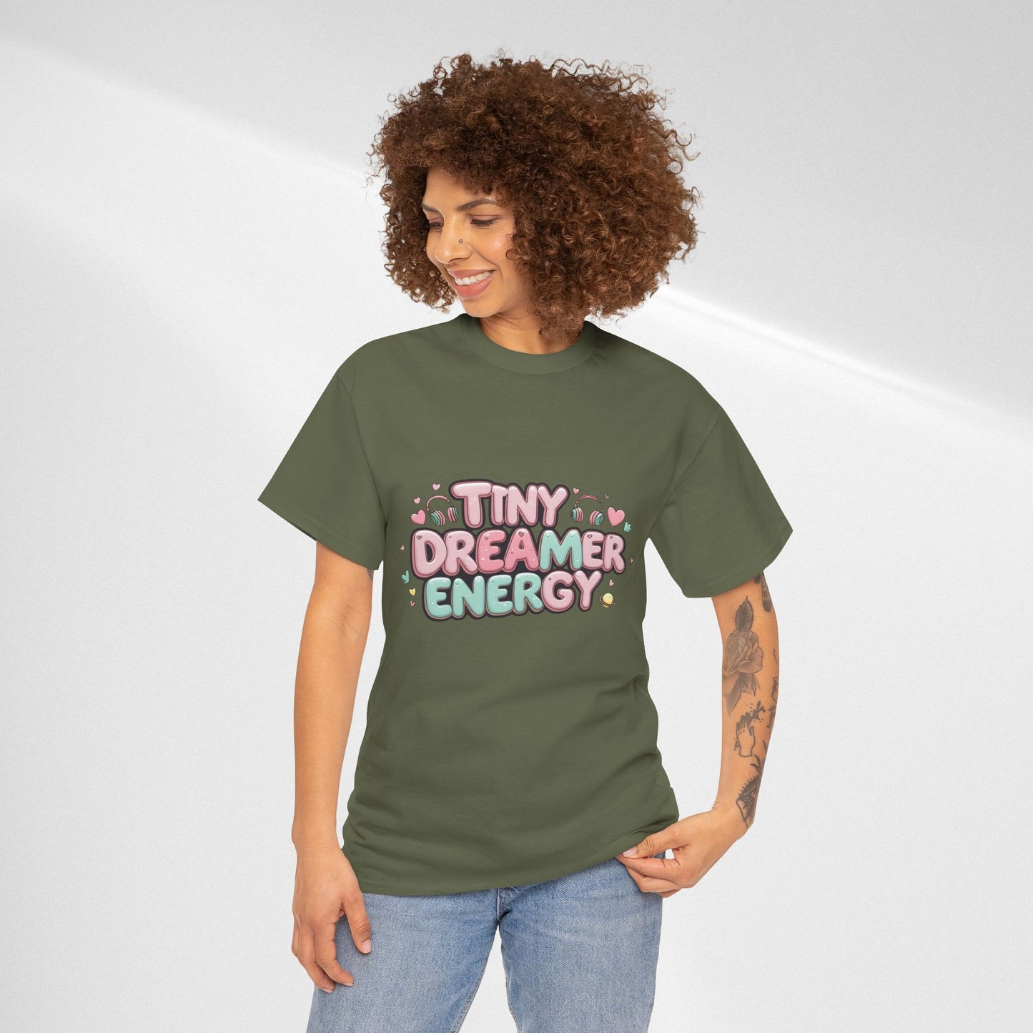 TinyTan Dreamer Energy T-Shirt — Cute Pastel Graphic Tee